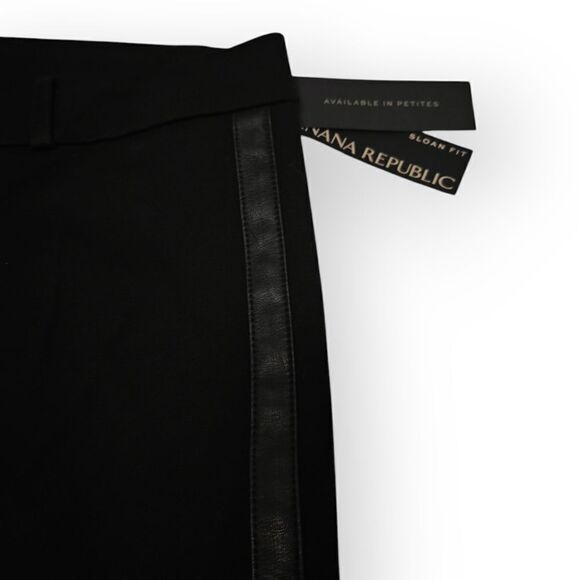 NWT BANANA REPUBLIC SLOAN BLACK SLIM ANKLE FIT STRETCH PANTS SIZE 2 - Picture 3 of 11